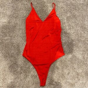 Women’s Red Bodysuit Top